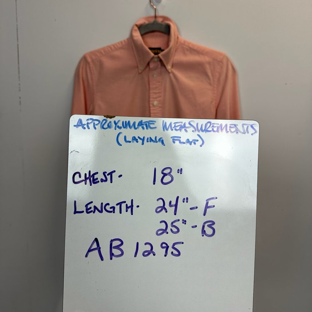 Rugby Ralph Lauren OCBD Button Down Shirt Orange Size 2 - Picture 13 of 13